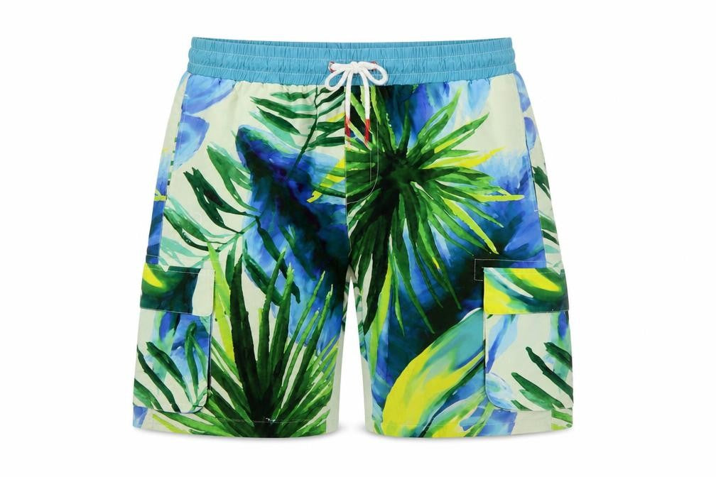 Front view of SoulCal Men's Multicoloured Tropical Board Shorts L