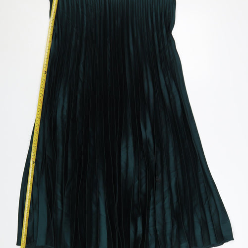 New Look Women's Green Pleated Midi Skirt Size 16