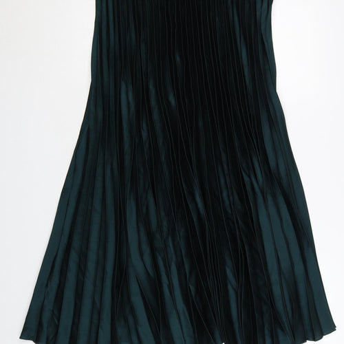 New Look Women's Green Pleated Midi Skirt Size 16