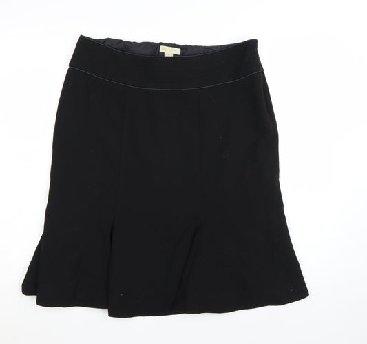 Monsoon Women Black Knee Length A-Line Skirt Size 16