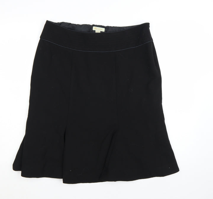Monsoon Women Black Knee Length A-Line Skirt Size 16