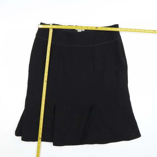 Monsoon Women Black Knee Length A-Line Skirt Size 16