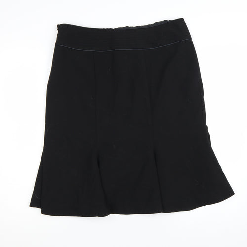 Monsoon Women Black Knee Length A-Line Skirt Size 16