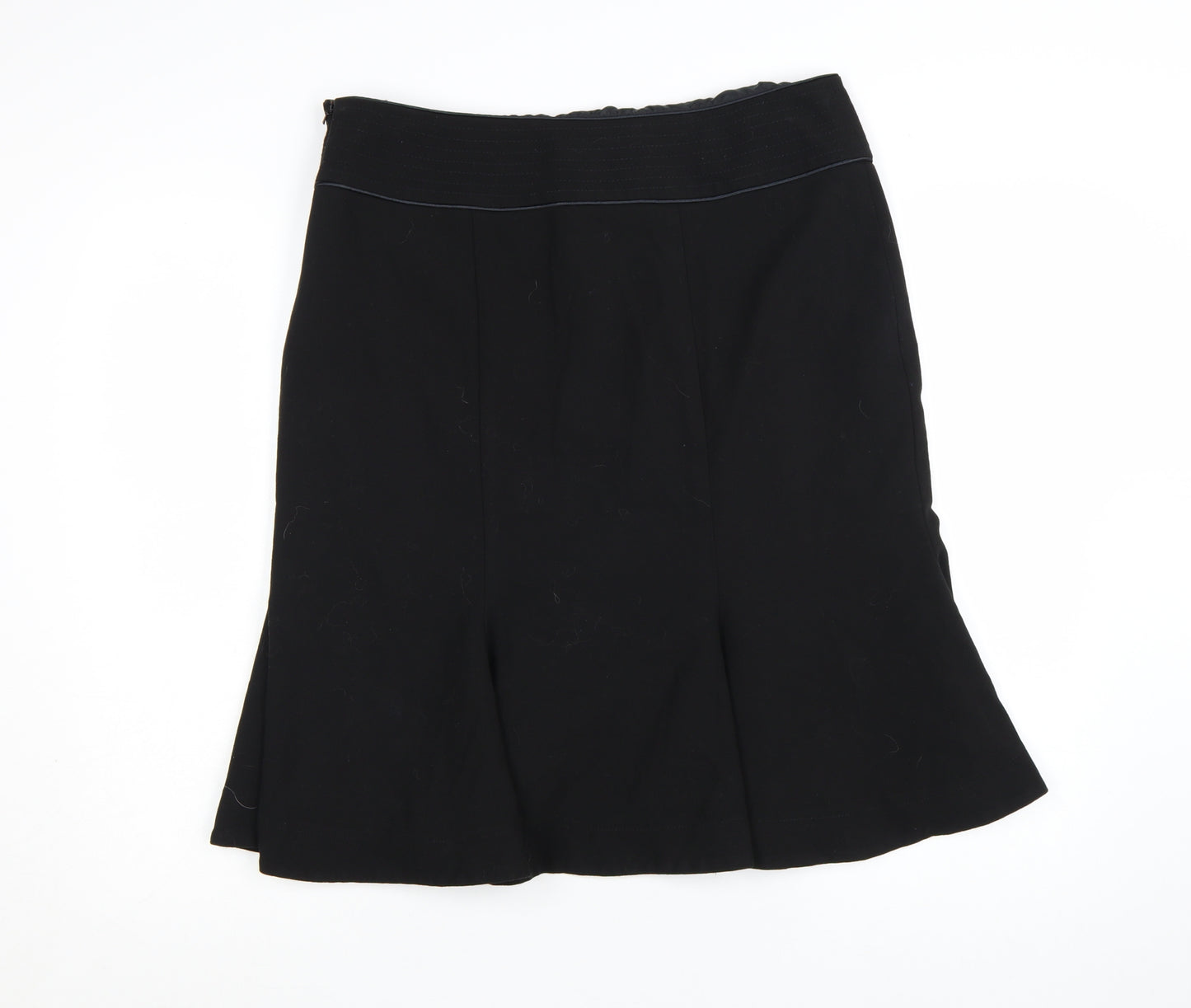 Monsoon Women Black Knee Length A-Line Skirt Size 16