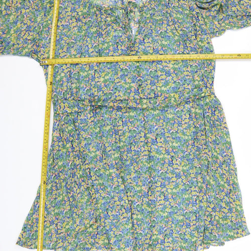 Marks and Spencer Women’s Multicoloured Floral Fit & Flare Dress Size 16