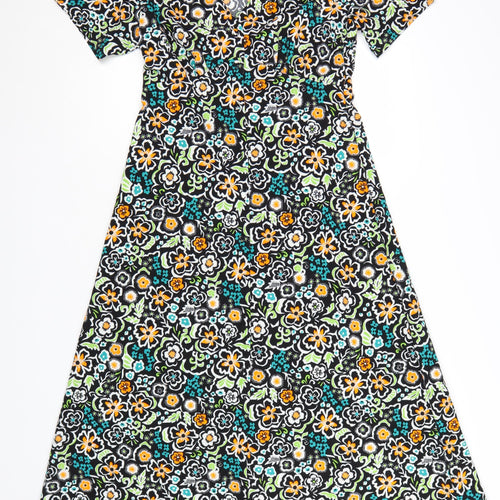 Finery Women's Multicoloured Floral A-Line Midi Dress UK 10