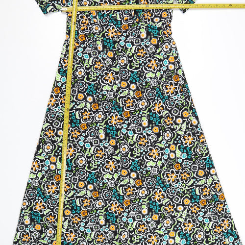 Finery Women's Multicoloured Floral A-Line Midi Dress UK 10