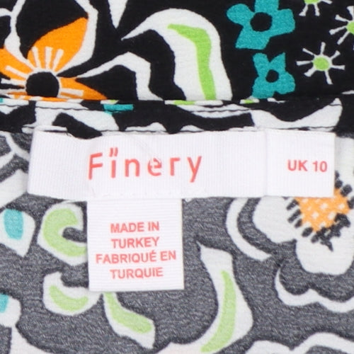 Finery Women's Multicoloured Floral A-Line Midi Dress UK 10