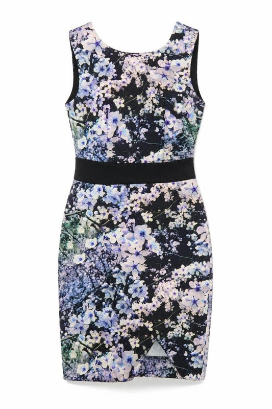 Front view of Coast Women’s Multicoloured Floral Bodycon Dress, size UK 10