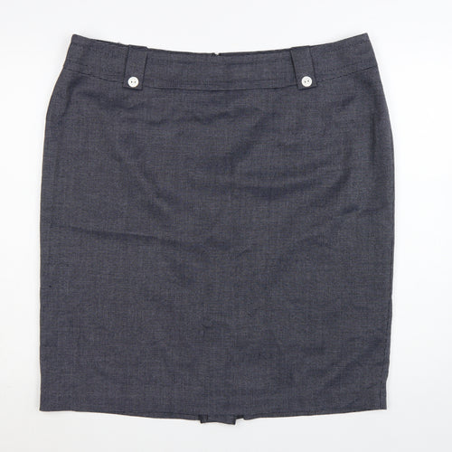 Marks and Spencer Women’s Grey Wool Blend Pencil Skirt Size 22