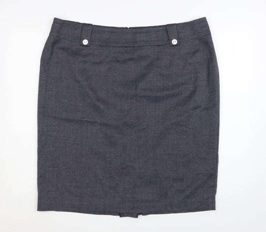 Marks and Spencer Women’s Grey Wool Blend Pencil Skirt Size 22