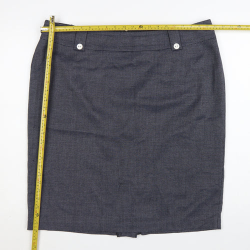 Marks and Spencer Women’s Grey Wool Blend Pencil Skirt Size 22