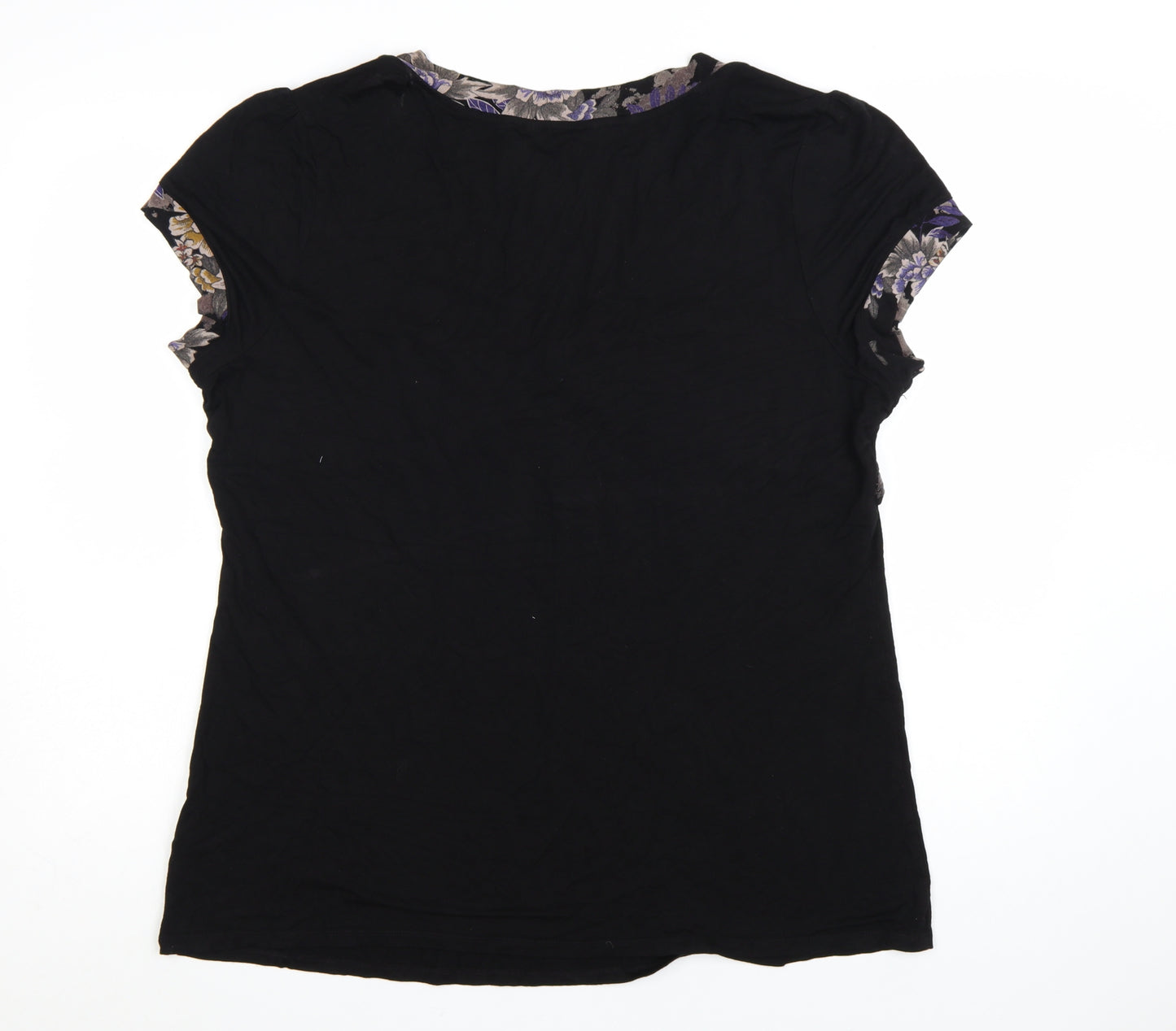 Rocha John Rocha Women's Black Floral Wrap Blouse Size 20