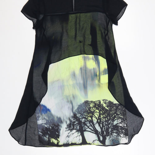 Mint Velvet Womens Black Nature Print Tunic Blouse Size 8