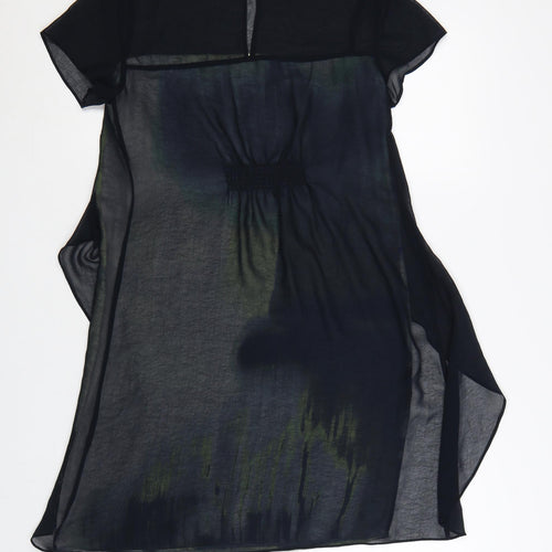 Mint Velvet Womens Black Nature Print Tunic Blouse Size 8