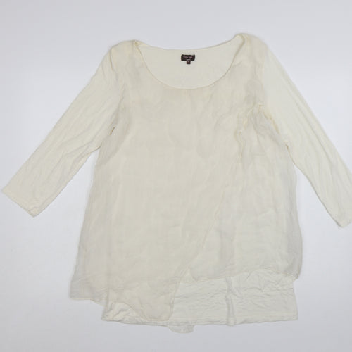 Phase Eight Women’s Ivory Silk Blend Tunic Blouse M