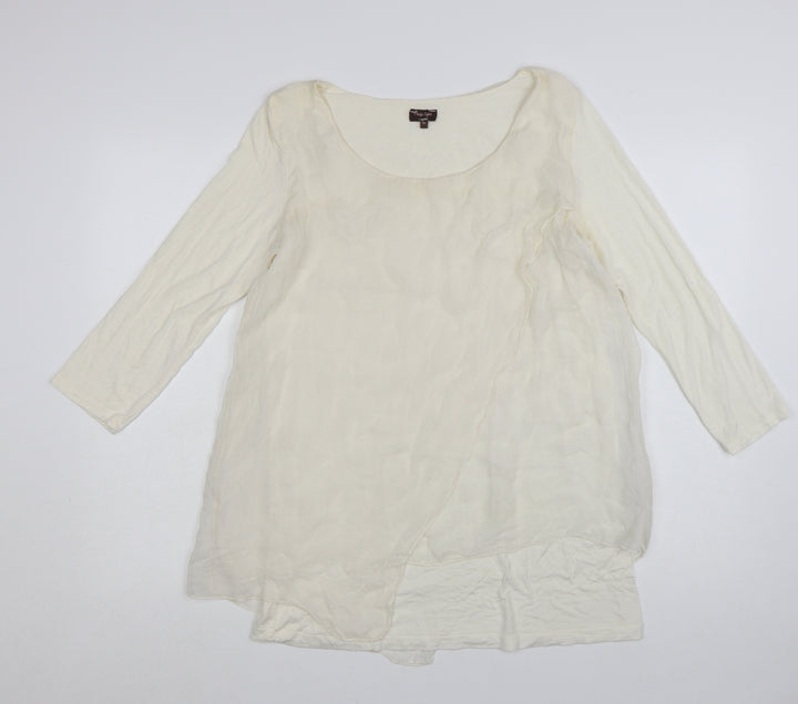 Phase Eight Women’s Ivory Silk Blend Tunic Blouse M