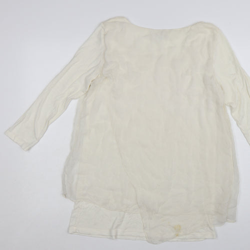 Phase Eight Women’s Ivory Silk Blend Tunic Blouse M