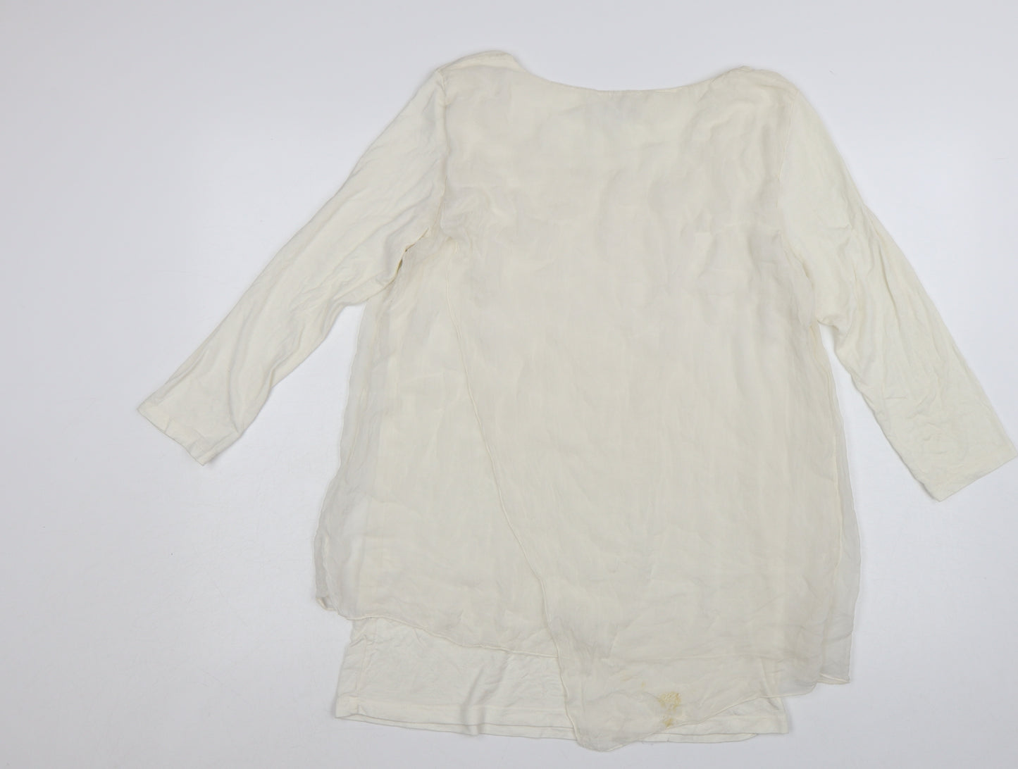 Phase Eight Women’s Ivory Silk Blend Tunic Blouse M