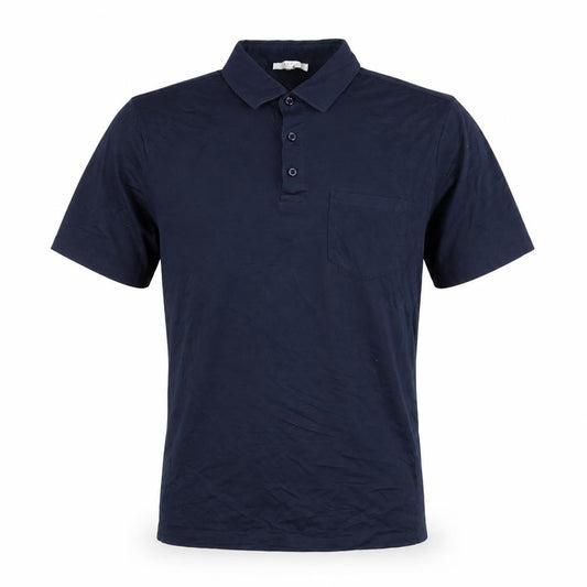 Reiss Men's Blue Egyptian Cotton Polo Shirt Size S Regular Fit