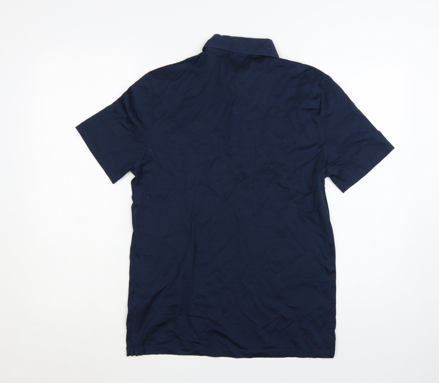 Reiss Men's Blue Egyptian Cotton Polo Shirt Size S Regular Fit