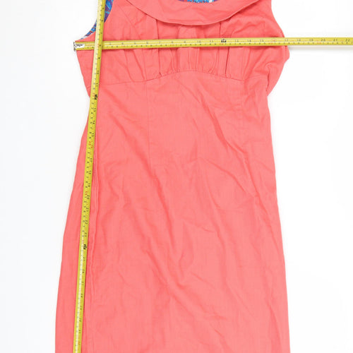 Donna Ricco Women’s Pink Cotton Knee Length Sheath Dress Size 10