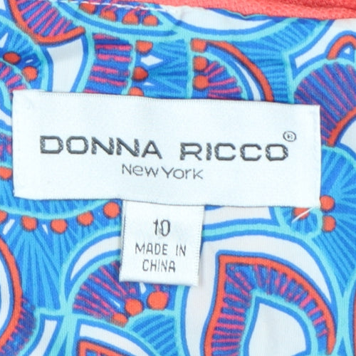 Donna Ricco Women’s Pink Cotton Knee Length Sheath Dress Size 10
