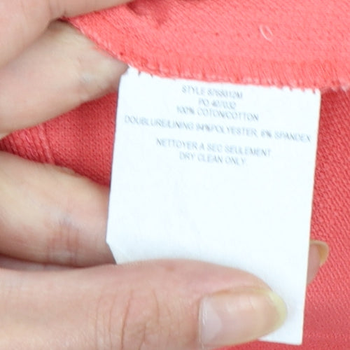 Donna Ricco Women’s Pink Cotton Knee Length Sheath Dress Size 10