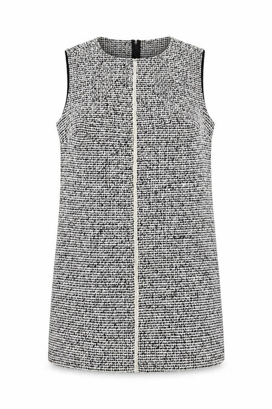 Front view of Marks & Spencer Women Black Knee Length Shift Dress, size 18
