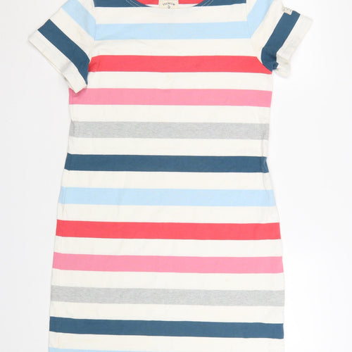 Joules Women’s Multicoloured Striped Cotton T-Shirt Dress Size 12