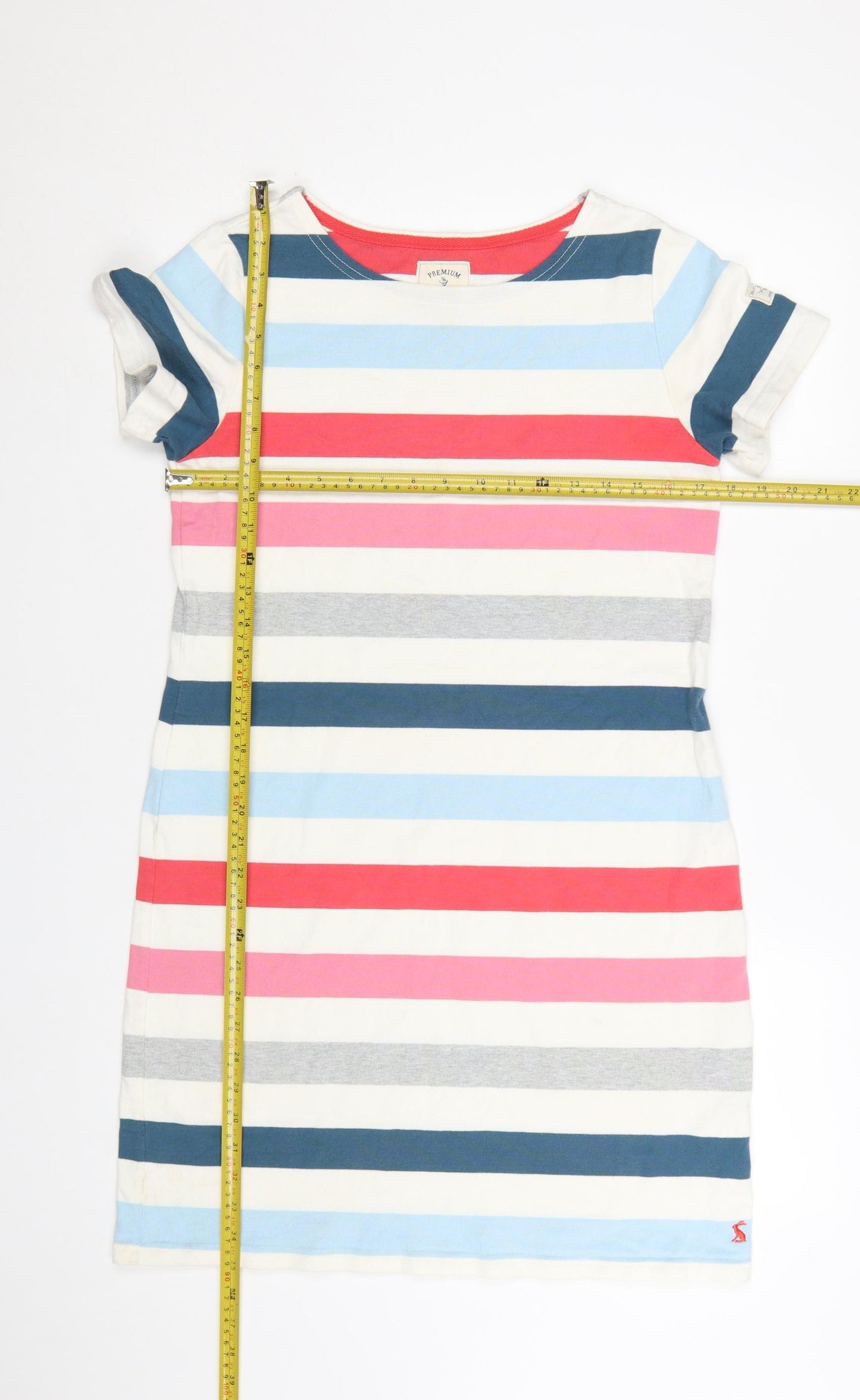 Joules Women’s Multicoloured Striped Cotton T-Shirt Dress Size 12
