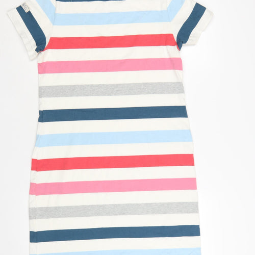 Joules Women’s Multicoloured Striped Cotton T-Shirt Dress Size 12