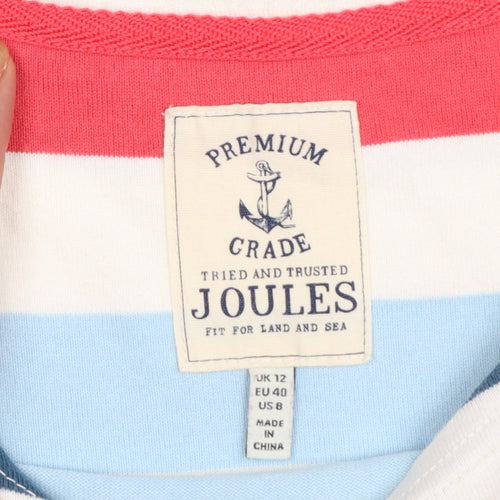 Joules Women’s Multicoloured Striped Cotton T-Shirt Dress Size 12