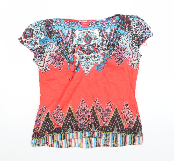 Monsoon Women’s Multicoloured Cotton Bohemian Blouse Size 12