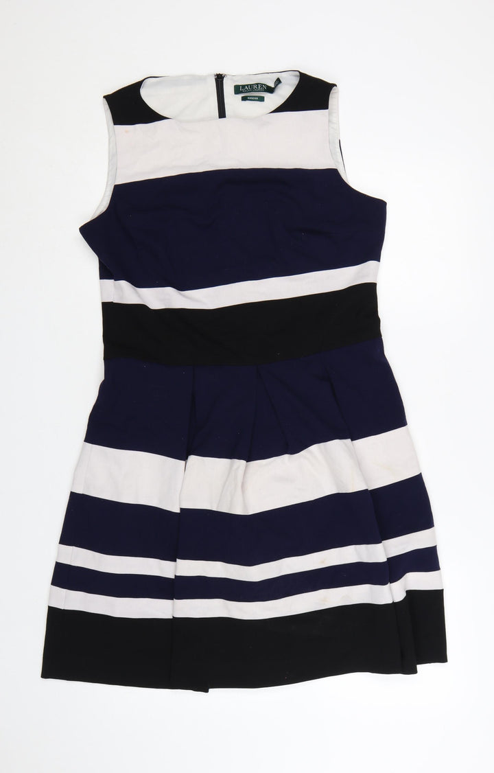 Lauren Ralph Lauren Women’s Multicoloured Knee Length Fit & Flare Dress Size 10
