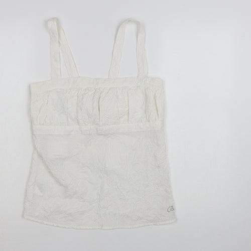 Billabong Women's White Camisole Tank Top Size 14 Summer Tie Back