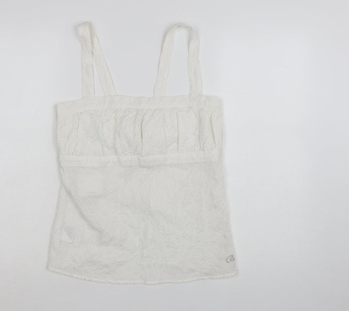 Billabong Women's White Camisole Tank Top Size 14 Summer Tie Back