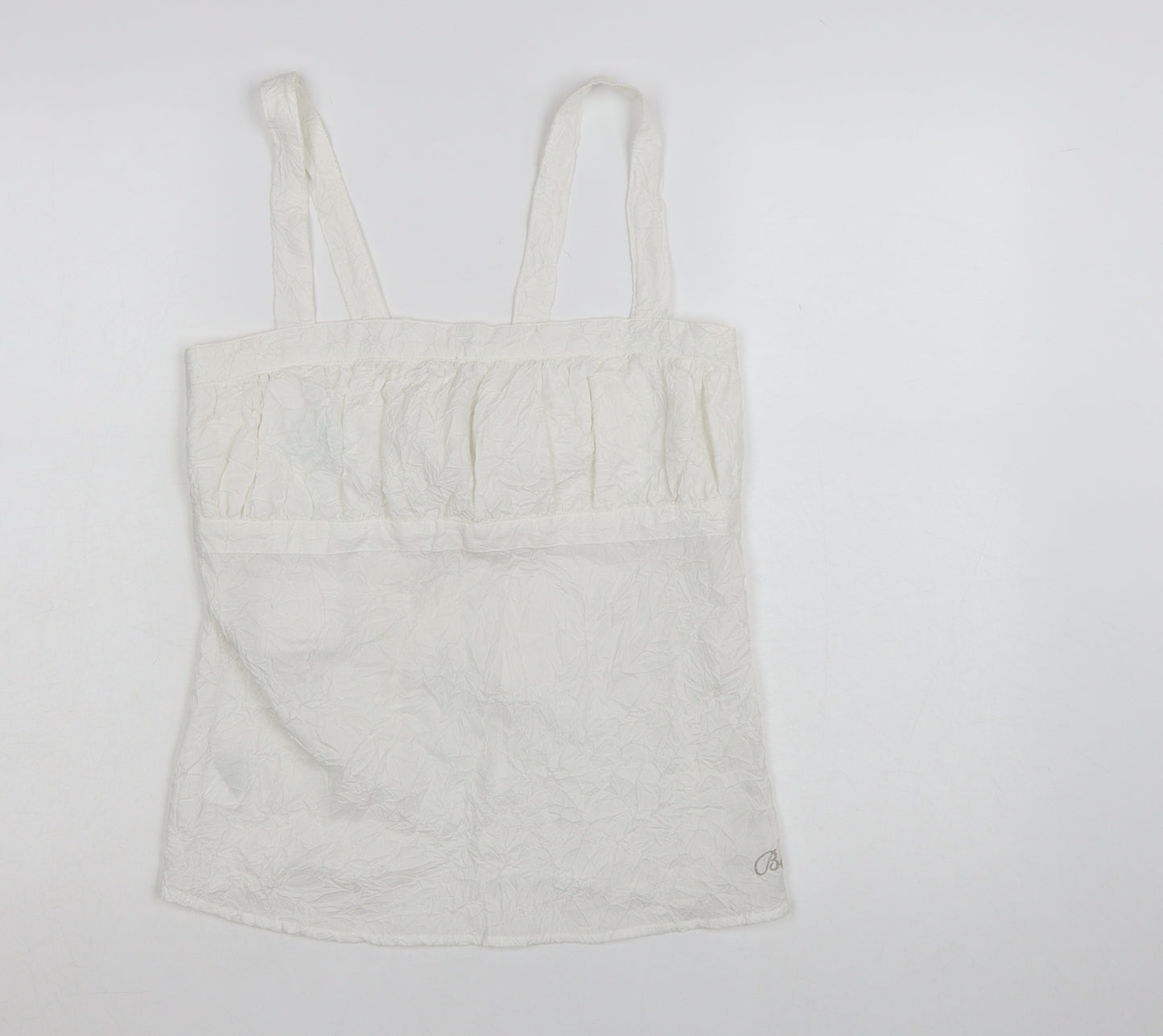 Billabong Women's White Camisole Tank Top Size 14 Summer Tie Back