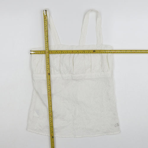 Billabong Women's White Camisole Tank Top Size 14 Summer Tie Back
