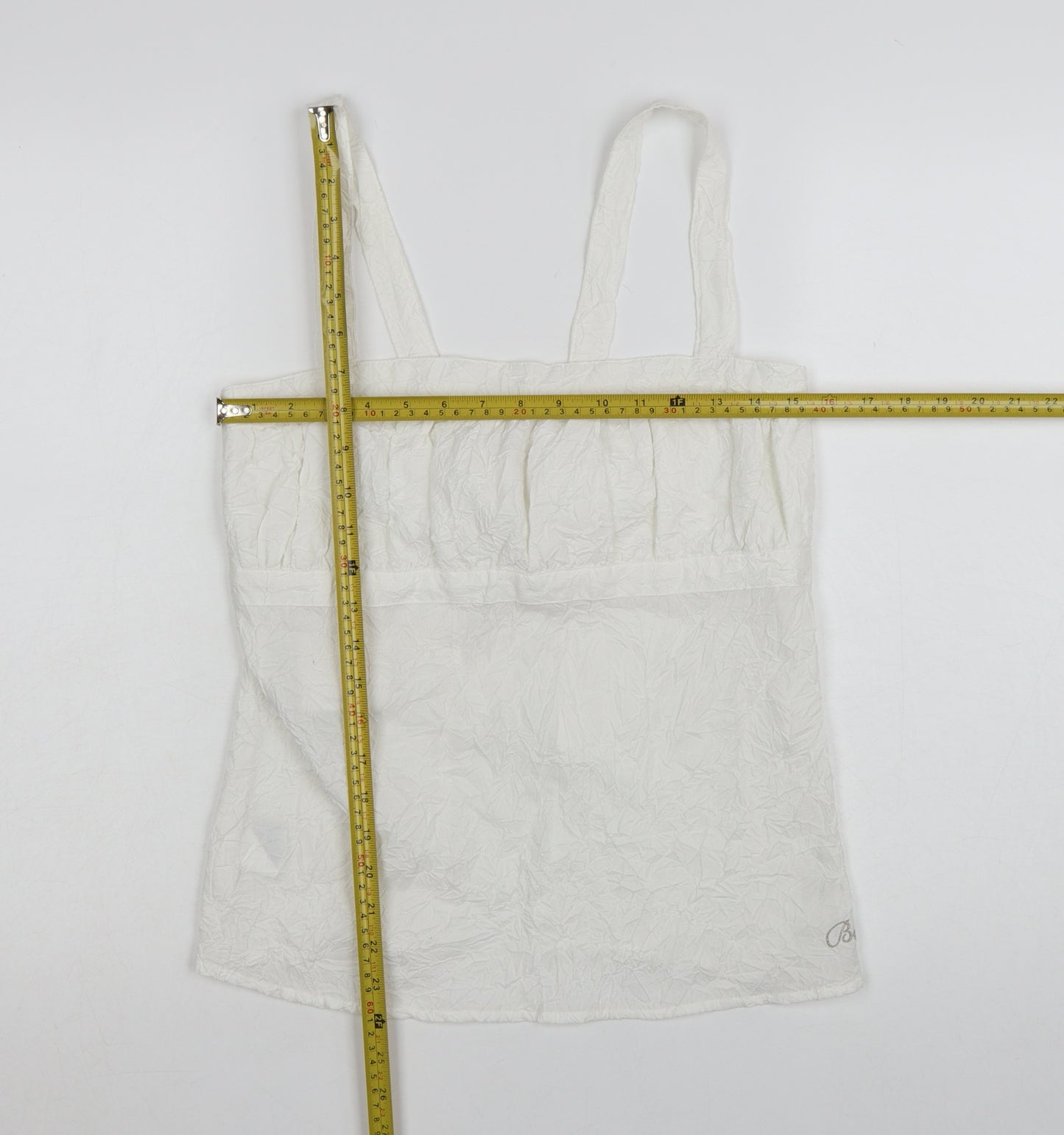 Billabong Women's White Camisole Tank Top Size 14 Summer Tie Back