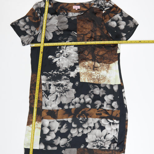 Phase Eight Women's Multicoloured Floral Shift Dress Size 14
