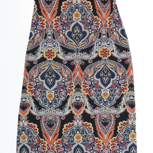 Wallis Petite Multicoloured Paisley Midi Tank Dress UK 10