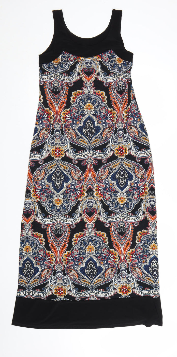 Wallis Petite Multicoloured Paisley Midi Tank Dress UK 10