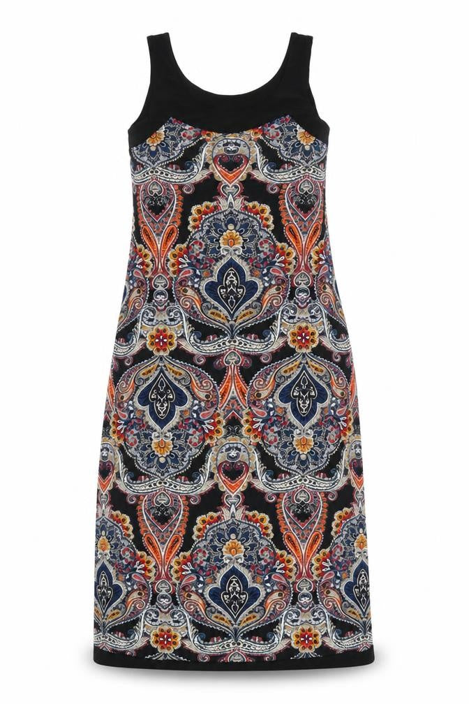 Wallis Petite Multicoloured Paisley Midi Tank Dress UK 10