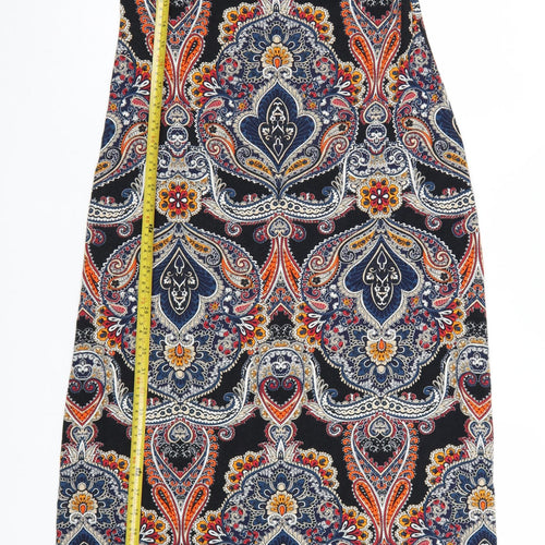 Wallis Petite Multicoloured Paisley Midi Tank Dress UK 10