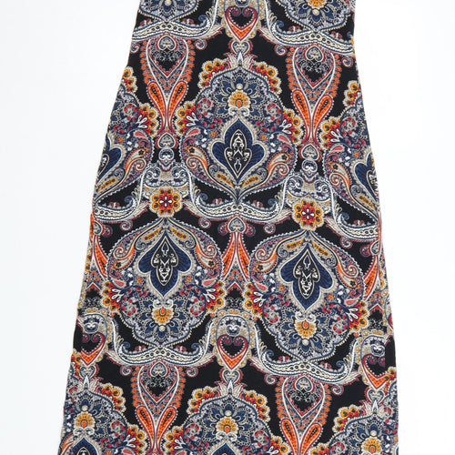 Wallis Petite Multicoloured Paisley Midi Tank Dress UK 10