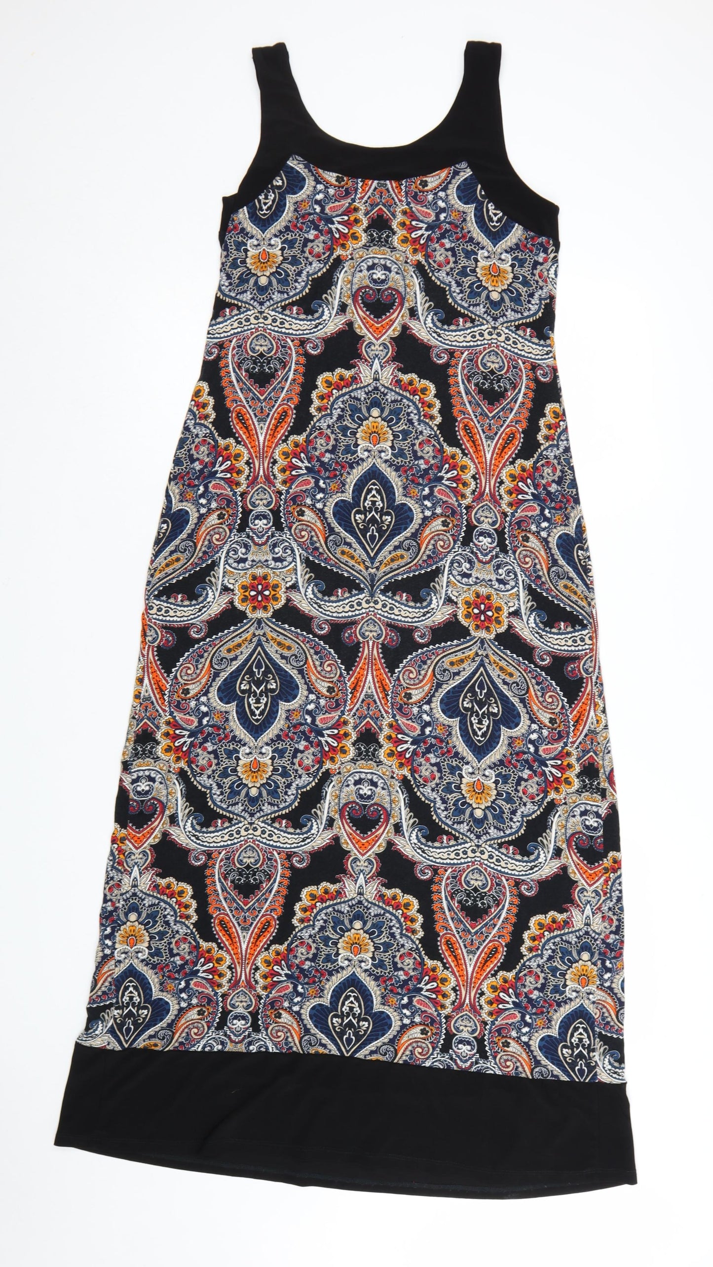 Wallis Petite Multicoloured Paisley Midi Tank Dress UK 10