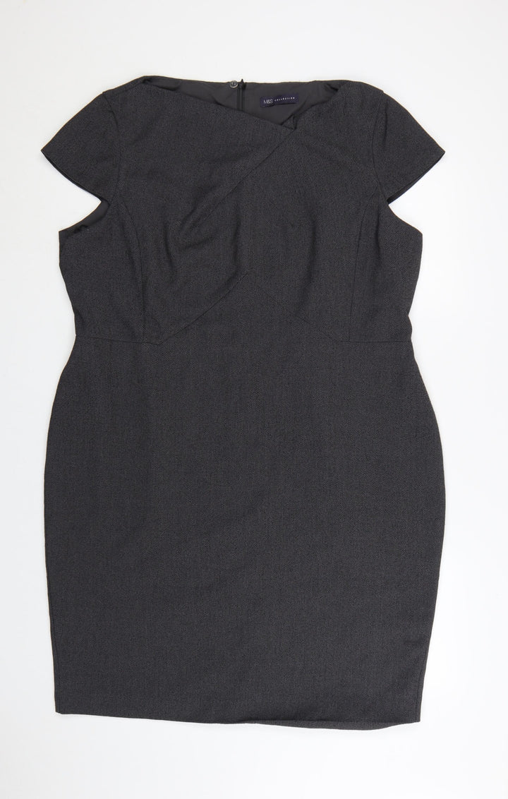 Marks and Spencer Women’s Grey Sheath Work Dress Size 22
