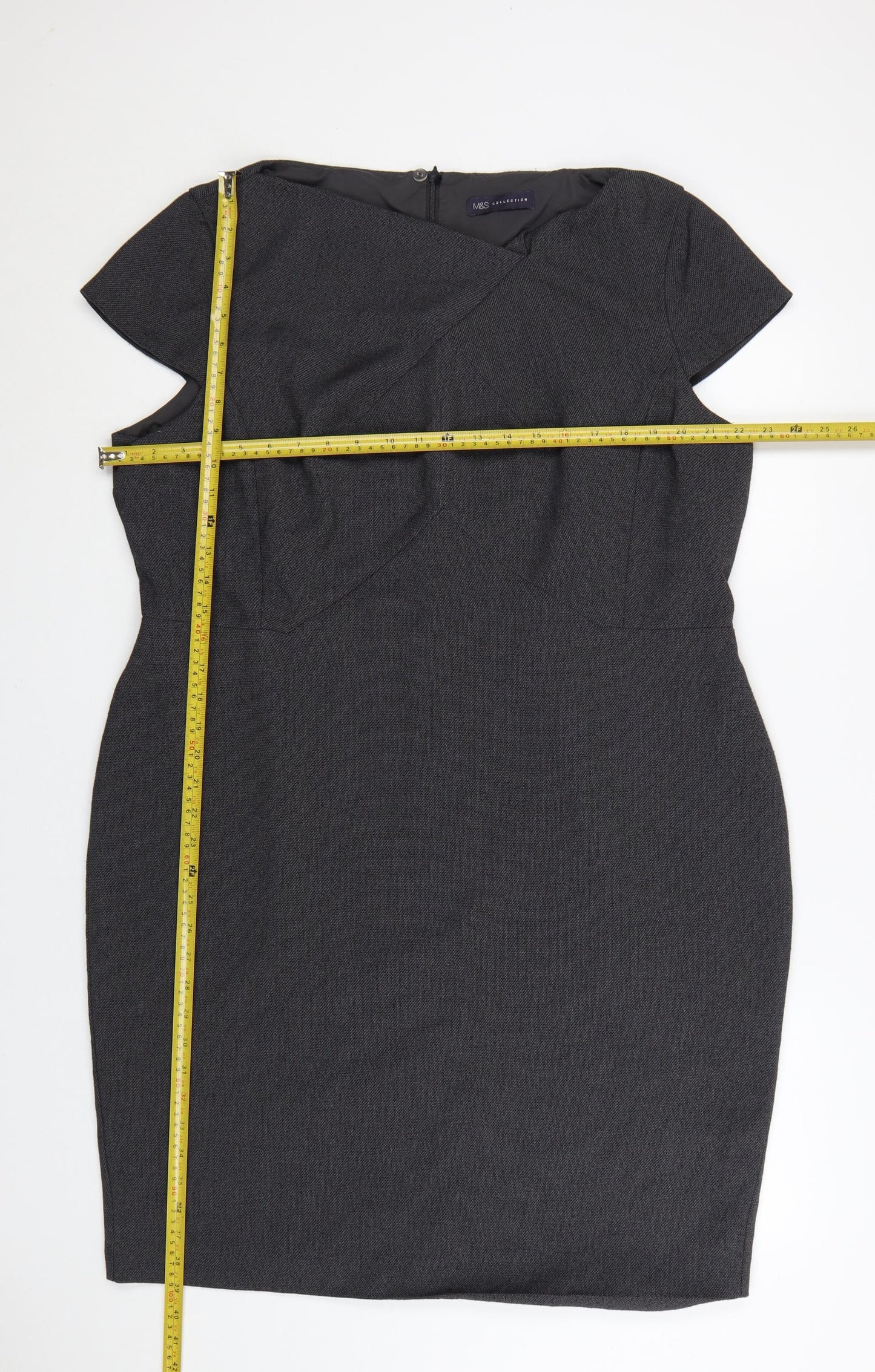 Marks and Spencer Women’s Grey Sheath Work Dress Size 22
