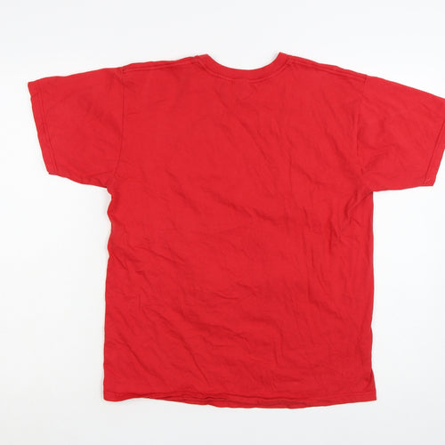 Marvel Men's Red Captain America Graphic T-Shirt Medium